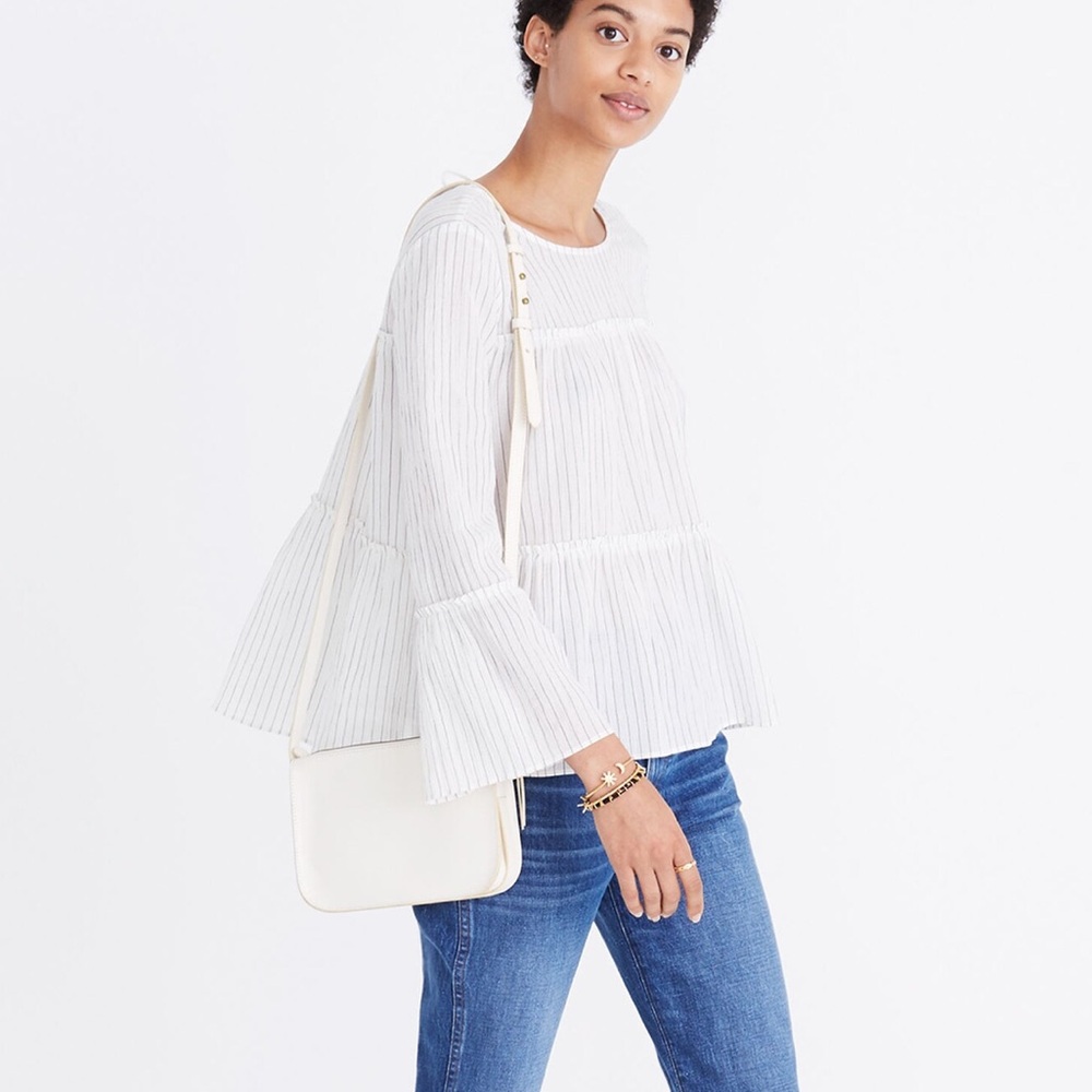 Madewell Tiered Top in Haysboro Stripe